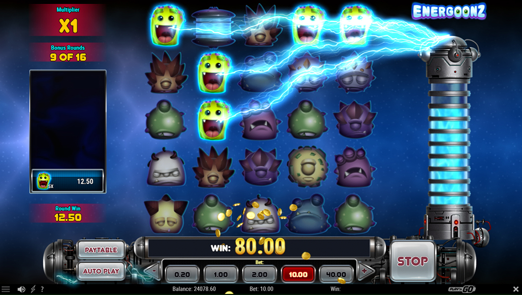 In-game view of Energoonz slot