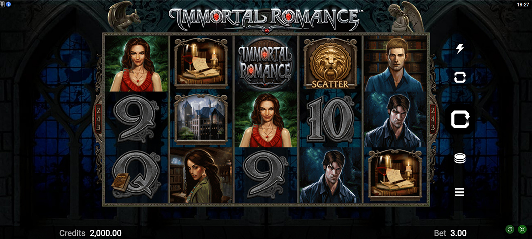 In-game view of Immortal Romance slot